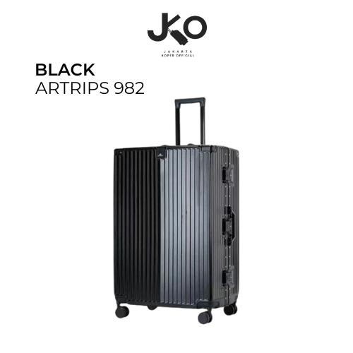 Gambar Koper Metaverse Artrips 982 26/28/30 inch Koper Anti Pecah TSA Lock - Black, 26 inch dari Jakarta Koper Official undefined Tokopedia