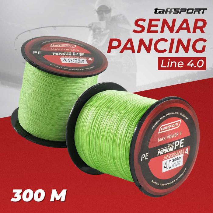 Gambar TaffSPORT Senar Tali Benang Pancing Fishing PE Braided Hijau 300M - Line 4.0 dari DiBudgetin undefined Tokopedia
