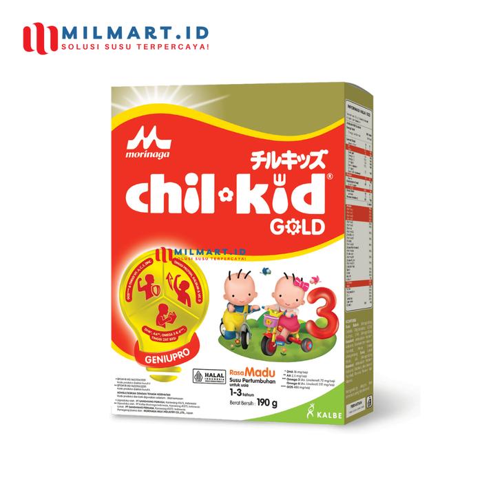 Gambar CHILKID GOLD 190 G MADU/VANILA SUSU BUBUK CHIL KID KOTAK 1-3 THN - MADU dari milmart.id undefined Tokopedia
