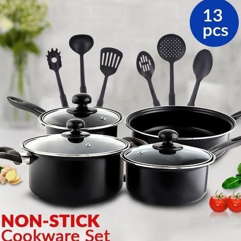 Gambar Dtg Grup-Panci Set Serbaguna Anti Karat Tg-6 Panci Set 6+Penutup Dan - TG-2 BLACK dari BRING INDAH undefined Tokopedia