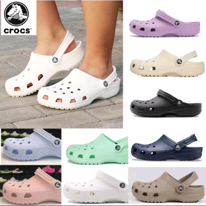 Sepatu Crocs 10 Size New!!! Sandal Crocs Classic Clog Unisex Hitam, 37