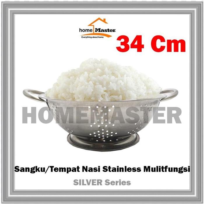 Gambar Homemaster Sangku/Bakul Tempat Nasi/Buah Deep Collander Rosh Stainless dari BRING INDAH undefined Tokopedia