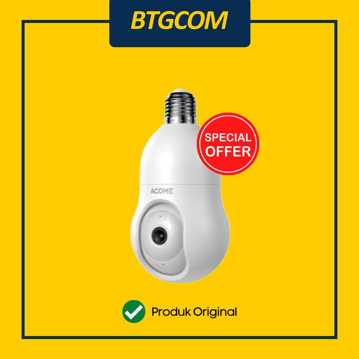 Gambar CAMERA CCTV INDOOR/OUTDOOR ACOME APC8S IP SMART KAMERA LAMPU BOHLAM 4MP 1440P WIFI WIRELESS dari btgcom undefined Tokopedia