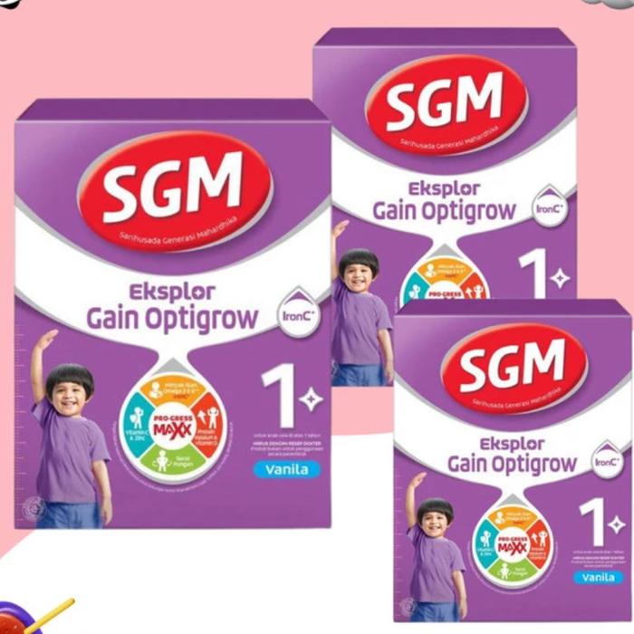 Gambar SGM GAIN OPTIGROW 1+ VANILLA 400GR dari TOKO ANAK CERDAS undefined Tokopedia