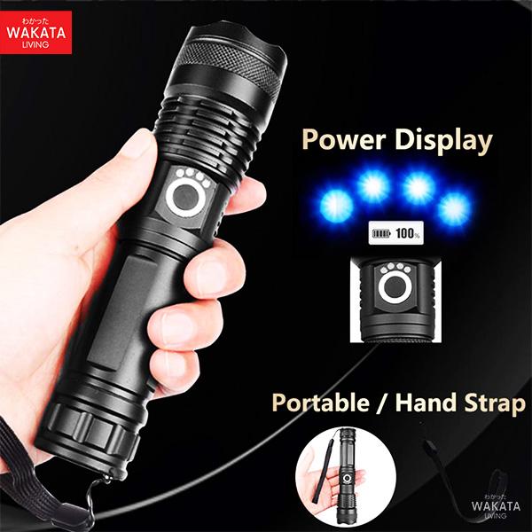 Gambar Senter Led Super Terang Mini Rechargeable - 30w dari Wakata Living undefined Tokopedia