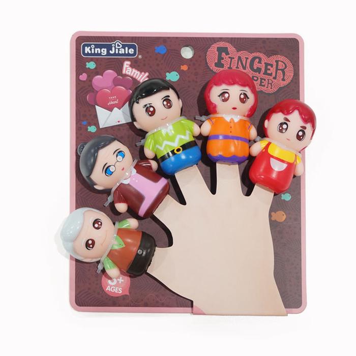 Gambar Mainan Finger Puppet Jari Tangan Boneka 5 PCS / Finger Family Bahan full Karet - FAMILY dari Excllent Kids undefined Tokopedia