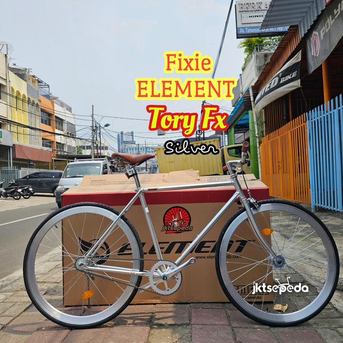 Gambar Sepeda Fixie Element Tory fx - Silver dari Jktsepeda undefined Tokopedia