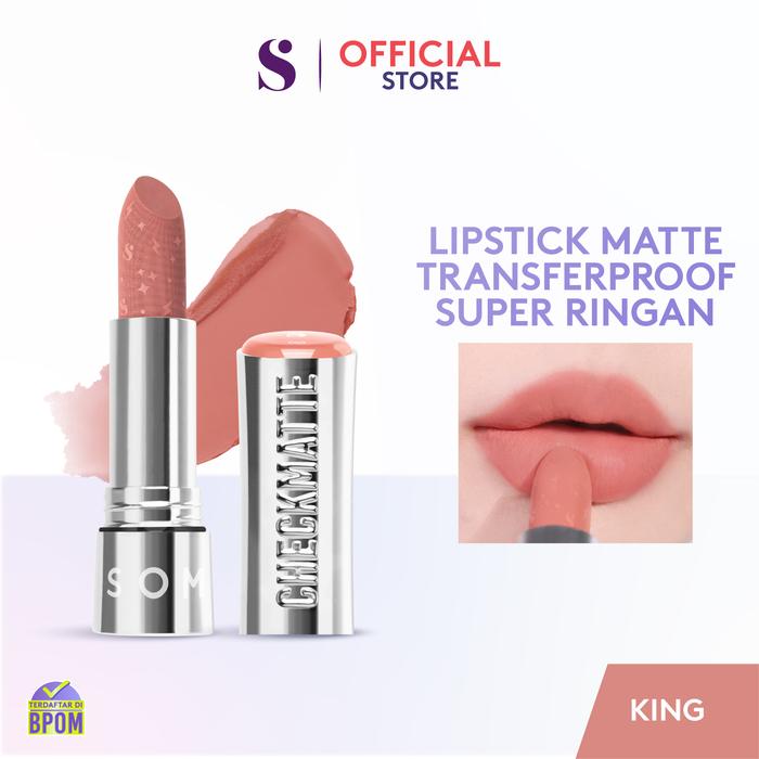 Gambar SOMETHINC Checkmatte Transferproof Lipstick - Lipstick Batang Transferproof - 18 King dari Somethinc undefined Tokopedia