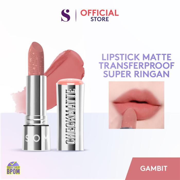 Gambar SOMETHINC Checkmatte Transferproof Lipstick - Lipstick Batang Transferproof - 03 Gambit dari Somethinc undefined Tokopedia