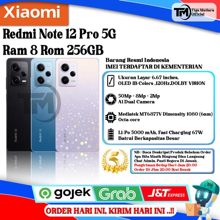Gambar Xiaomi Redmi Note 12 Pro 4G | 5G Ram 6/128GB | Ram 8/256GB - 5G 8/256GB dari Tiga Mutiara Store undefined Tokopedia