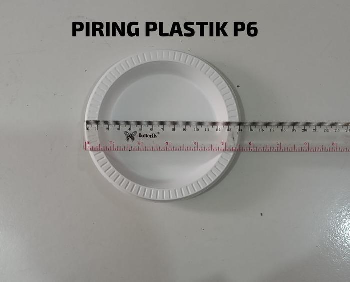 Gambar Piring Plastik Putih Sekali Pakai P6 P7 P9 (isi 10pcs) - P6 dari Siman'shop undefined Tokopedia