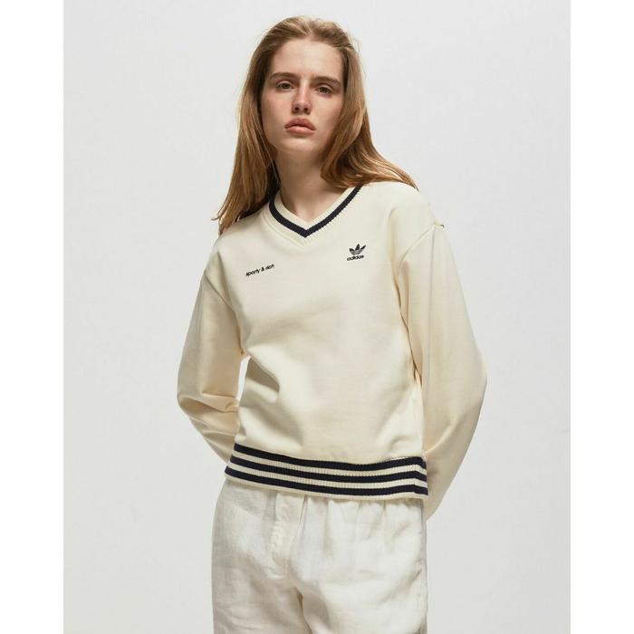 Jual Adds V-Neck Sweatshirt Sweater Wanita Rajut Lengan Panjang