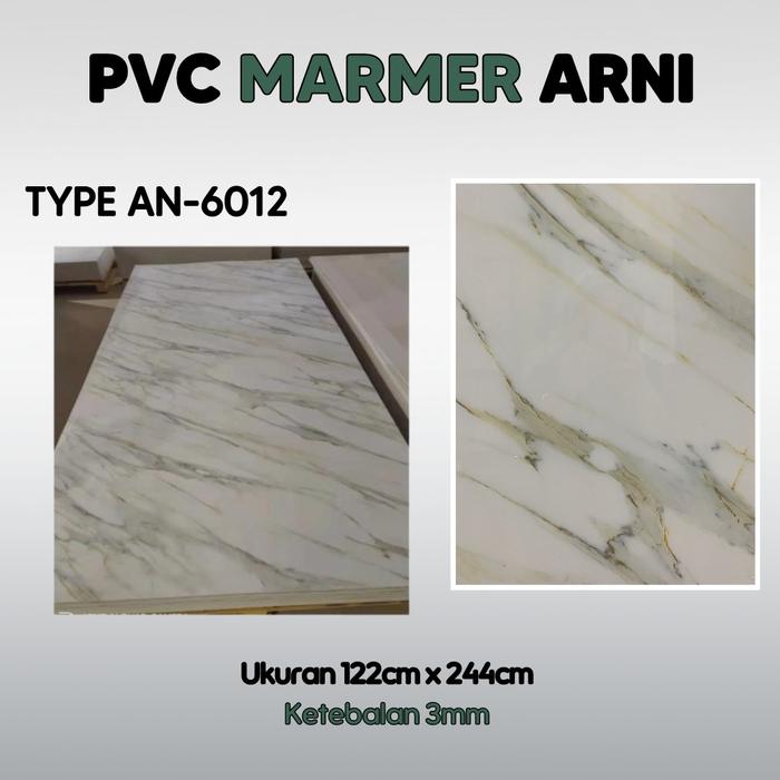 Gambar Panel PVC Motif MARMER Uk. 1,22m X 2,44m - PVC Marmer ARNI tebal 3mm - AN-6012 dari Distributorvinyllantai undefined Tokopedia