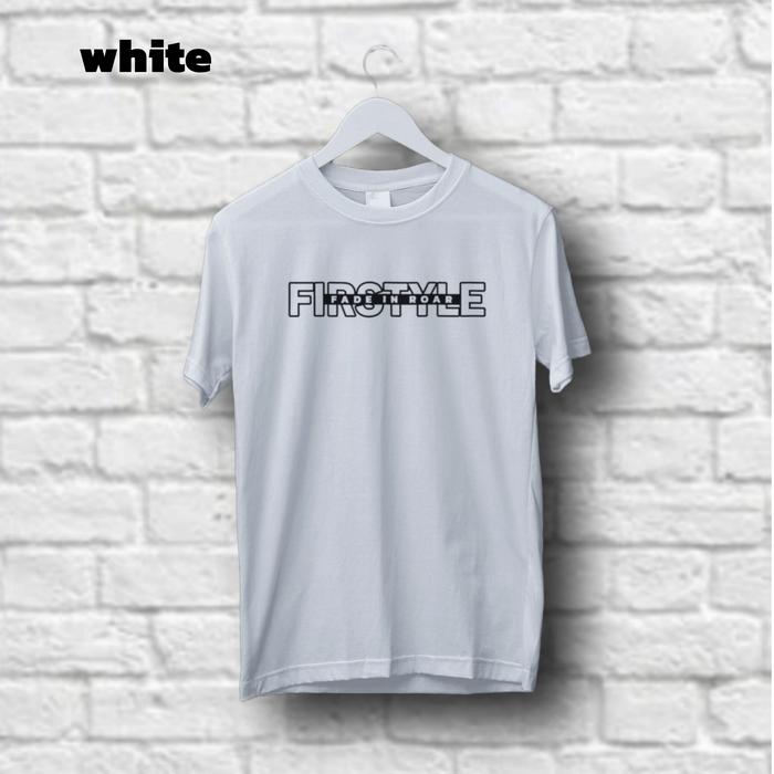 Gambar new kaos casual firstyle lokal brand - Putih, L dari FIRSTYLE CLOTHING STORE undefined Tokopedia