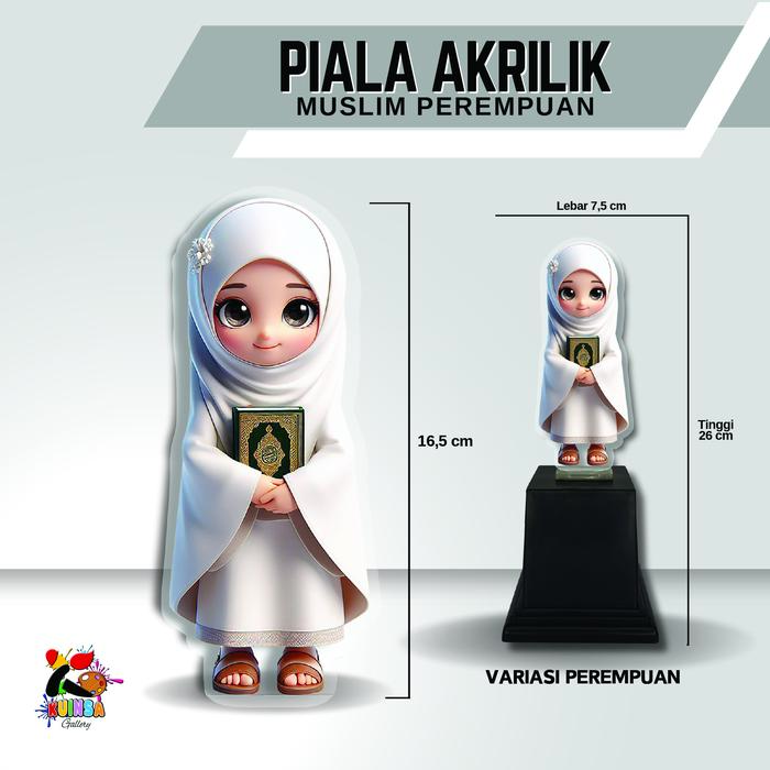 Gambar Piala Akrilik Pesantren Kilat Anak Sekolah SD TK PAUD Plakat Tropi - Cewe Sanlat dari Kuinsa Gallery undefined Tokopedia