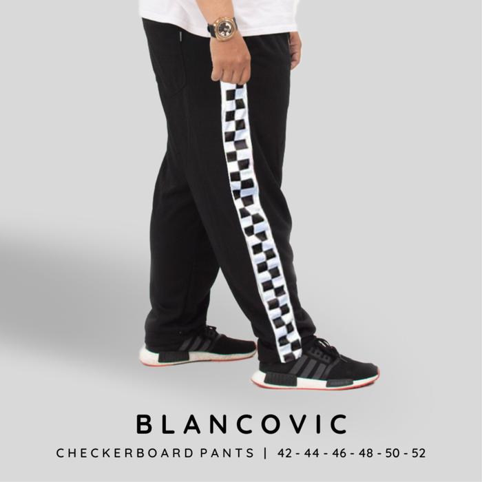CELANA TRAINING TRACKPANTS PRIA BIG SIZE JUMBO 42 44 46 48 50 52 54  Checkboard, 48