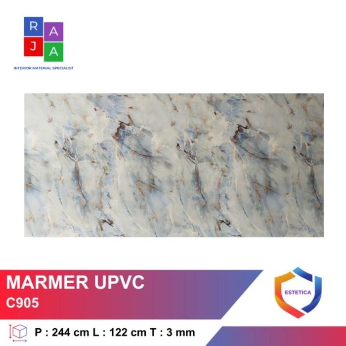 Gambar UPVC Panel Marmer Pengganti HPL Panel Backdrop TV Harga Per Lembar - HBC905 dari ESTETICA INTERIOR INDONEISA undefined Tokopedia