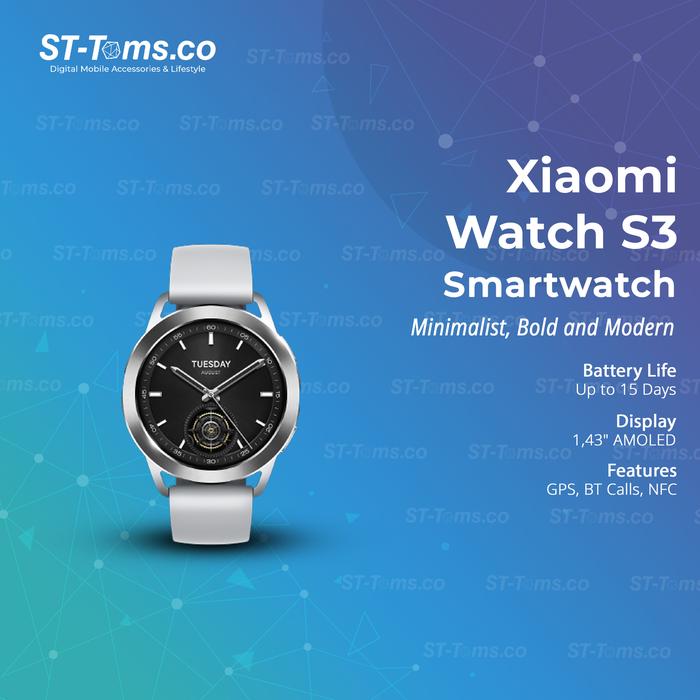Gambar Xiaomi Watch S3 Smartwatch AMOLED Display Bluetooth Cals GPS 15Days - Silver dari ST-Toms.co undefined Tokopedia