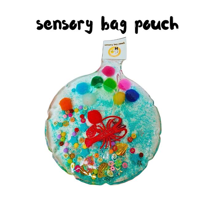 Gambar Mainan Edukasi Sensory Pouch Bag DIY Water Mat Baby Tummy Time - Biru dari Pusat Grosir Mode undefined Tokopedia