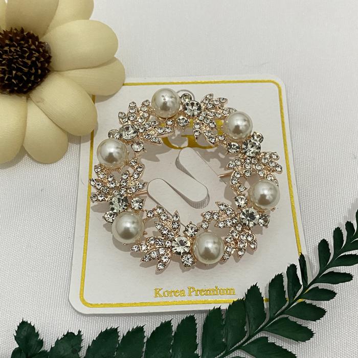 Gambar Bross Bulat / Bros Permata Mutiara Premium / Brooch Dres Hijab - 30 dari TIFEYA undefined 5 Tokopedia
