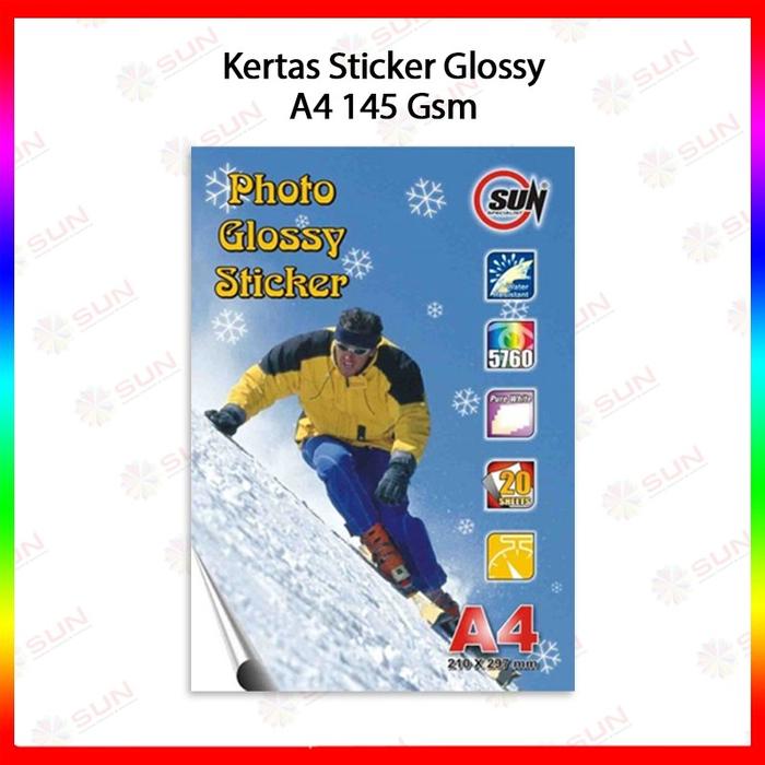Gambar SUN Photo Glossy Sticker 145 Gsm A4 (Kertas Sticker) - 145 gsm, Surabaya dari Sun Indonesia undefined Tokopedia