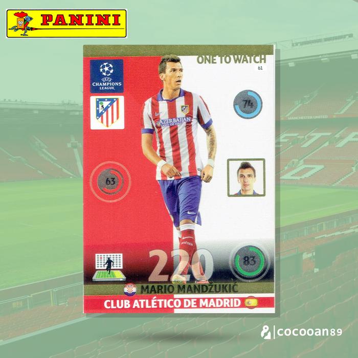 Gambar Mario Mandzukic - Atletico de Madrid 13-14 - Panini Football Card dari cocooan89 undefined Tokopedia