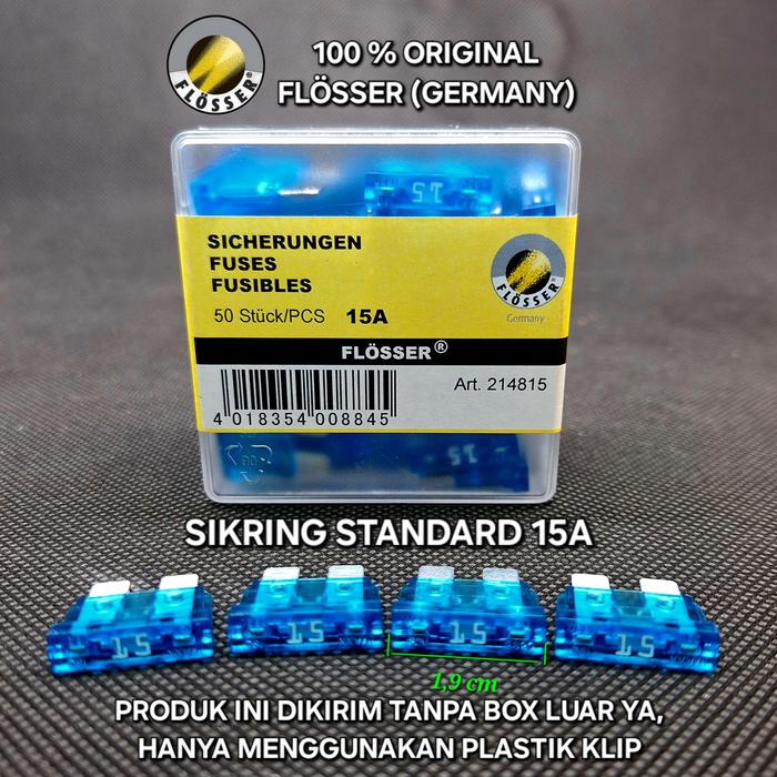 Gambar FUSE DX STANDARD / DX MINI FLOSSER GERMANY - SEKRING TUSUK / TANCAP - STD 15A dari INDONESIA AUTO undefined Tokopedia