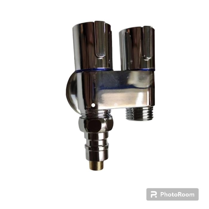 Gambar Kran air Tembok Cabang Mini Keran air Taman Mesin Cuci Shower Valve MN - MN CROM+CUCUT dari DA Acc olshop undefined Tokopedia