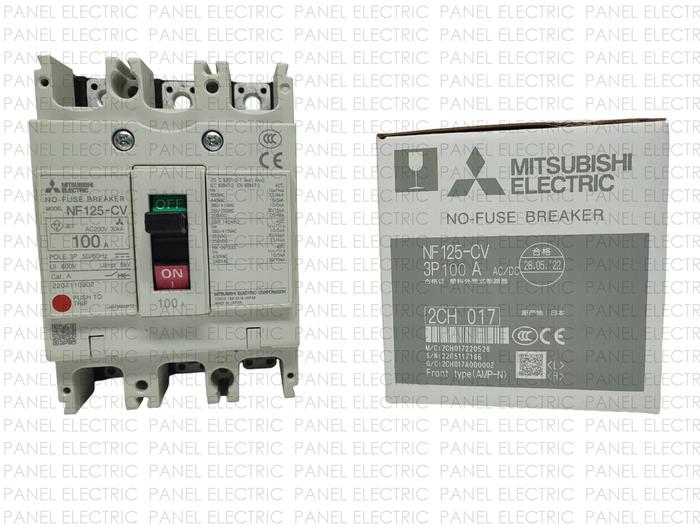 Jual NO FUSE BREAKER NFB MCCB 3P MITSUBISHI NF125-CV 80A / 100A / 125A ...