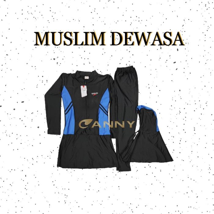 Gambar ANNY'S baju renang muslim SPEEDO jumbo/ Baju renang muslim JUMBO - Biru, 5L dari AnnyStores undefined Tokopedia