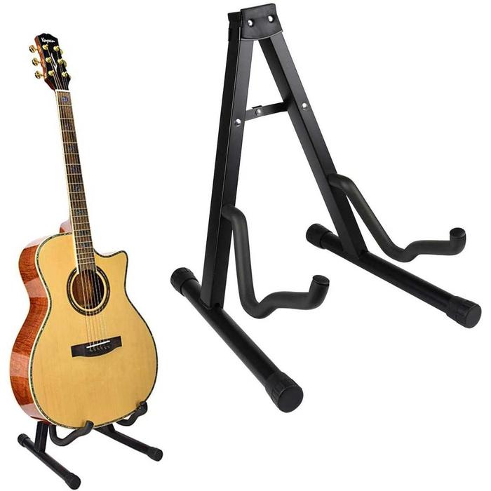 Gambar Dudukan Gitar Akustik Elektrik Stand Holder Neck Body Guitar Foldable - Stand Tripod dari Indigos Store undefined Tokopedia