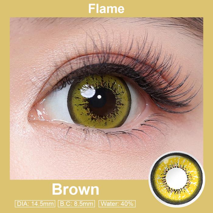 Gambar softlens kontak alami,lensa warna dengan tepi hitam,soflensUngucosplay - Brown dari Magister Softlens undefined Tokopedia