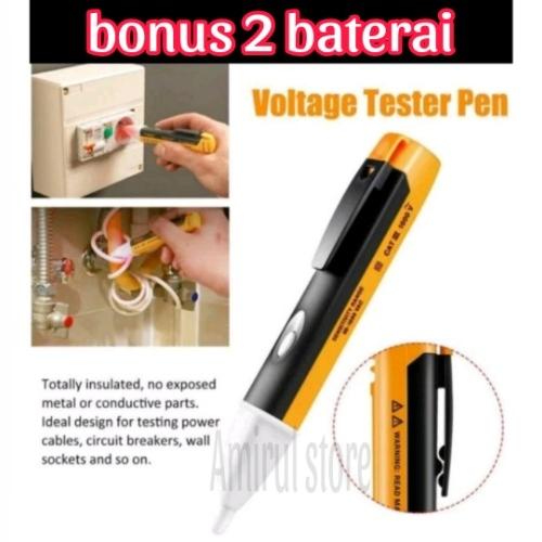 Gambar Tespen Detektor Voltage Alat Cek Arus Listrik Voltage Albert detector - Kuning dari abdulazis3604id undefined Tokopedia