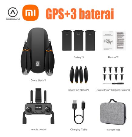 Gambar Drone HX-B6 Premium: Drone Berkualitas dengan Kamera 4K, Suport GPS, J - Hitam 3 batre dari Pojok Hobi Shop undefined Tokopedia