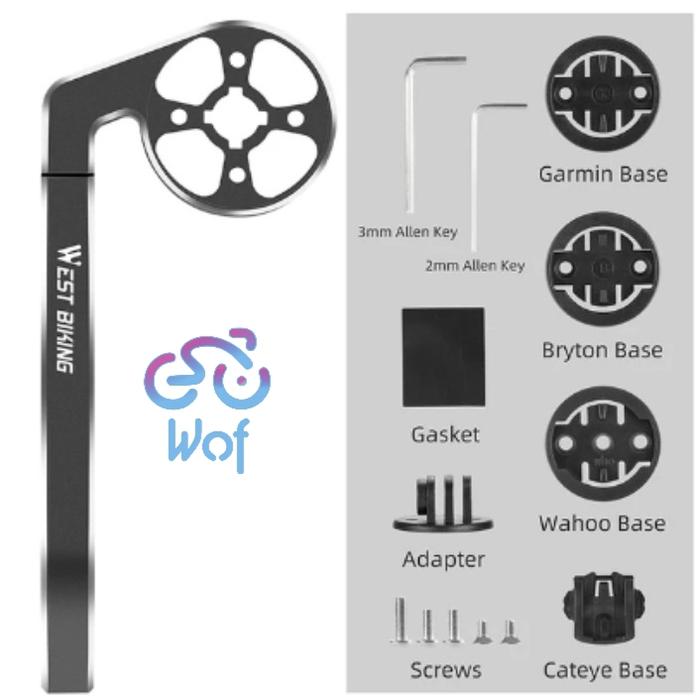 Gambar WEST BIKING 358 Bracket Mount Holder Comp Bike Lampu Sepeda Barfly Alu - Black dari Wof Wheel of Fortune Official Kab. Tangerang Tokopedia