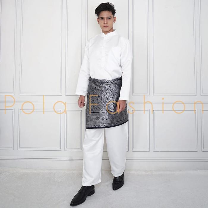 Gambar SETELAN BAJU TELUK BELANGA/BAJU ADAT RIAU/ADAT MELAYU - Putih, M dari Anfrida_Shop undefined Tokopedia