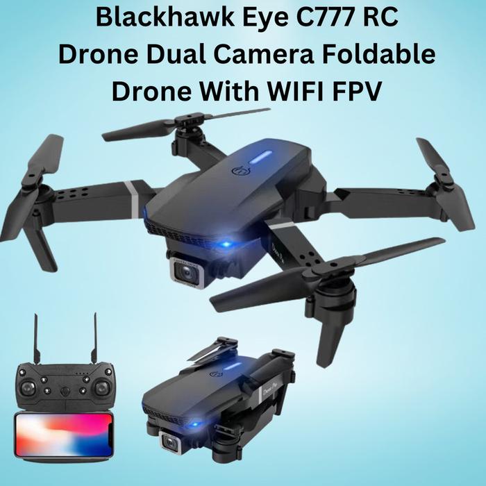 Gambar BLACKHAWK EYE C777 DRONE DUAL CAMERA / DRONE 4K / DRONE WIFI FPV dari Tutbayur Store undefined Tokopedia
