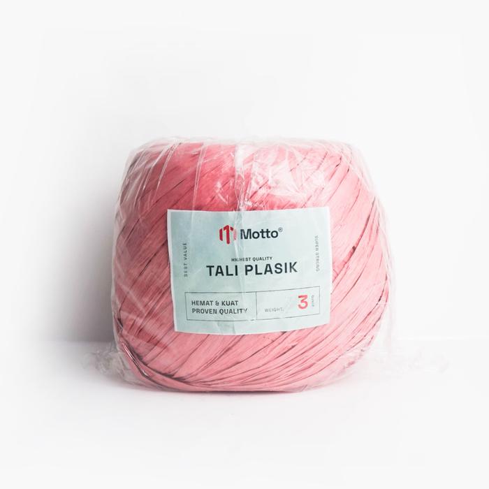Gambar Tali Rafia Ukuran 3 Ons / 300 Gram & Aneka Warna - Tali Plastik Motto - Merah dari Motto Pack Indonesia undefined Tokopedia