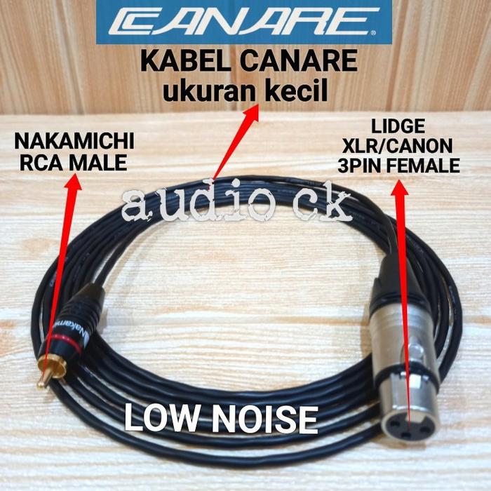 Gambar KABEL CANARE KECIL JACK XLR FEMALE TO RCA MALE 1M-5M - Merah, 1meter dari AUDIO CK undefined Tokopedia