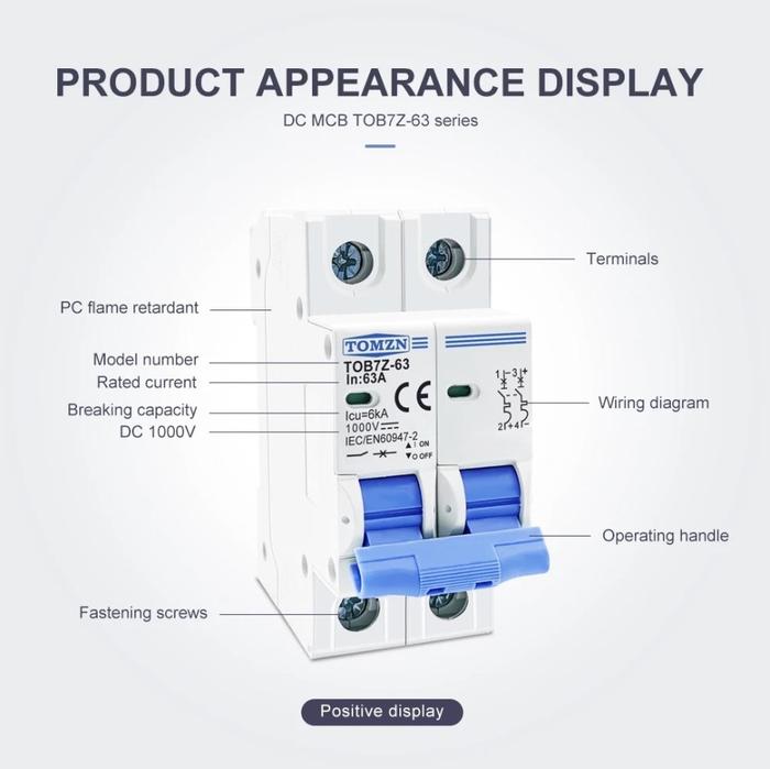 MCB DC 1000vdc 63A High Performance