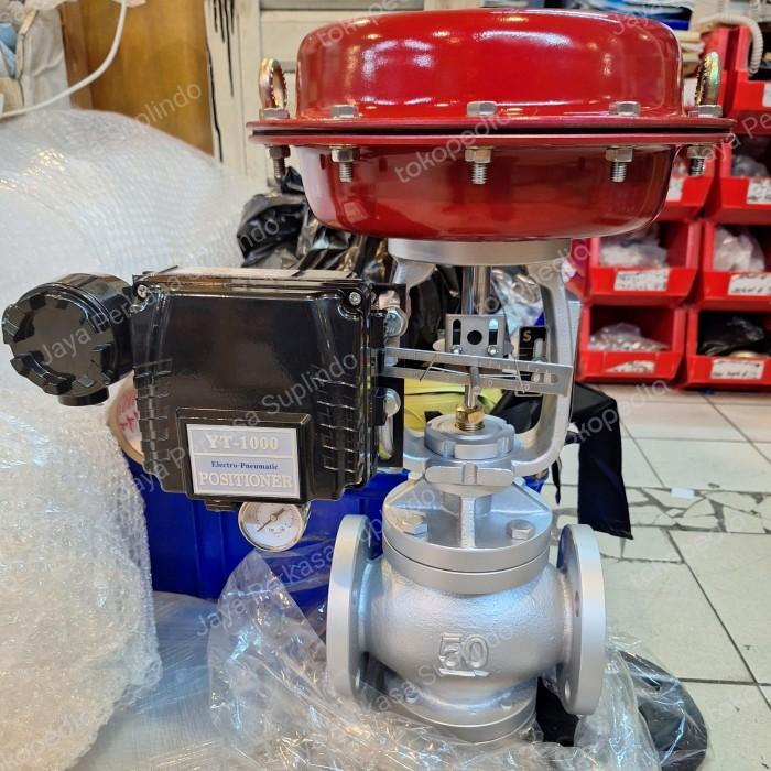 Gambar Diaphragm Control Valve Cast Iron Flange JIS 10K + Positioner DN80 dari Jaya Perkasa Suplindo undefined Tokopedia