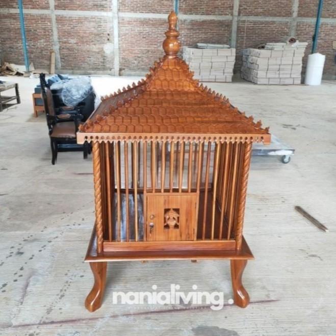 Gambar kandang ayam kurungan ayam kayu jati jepara dari Nania Living Official undefined Tokopedia