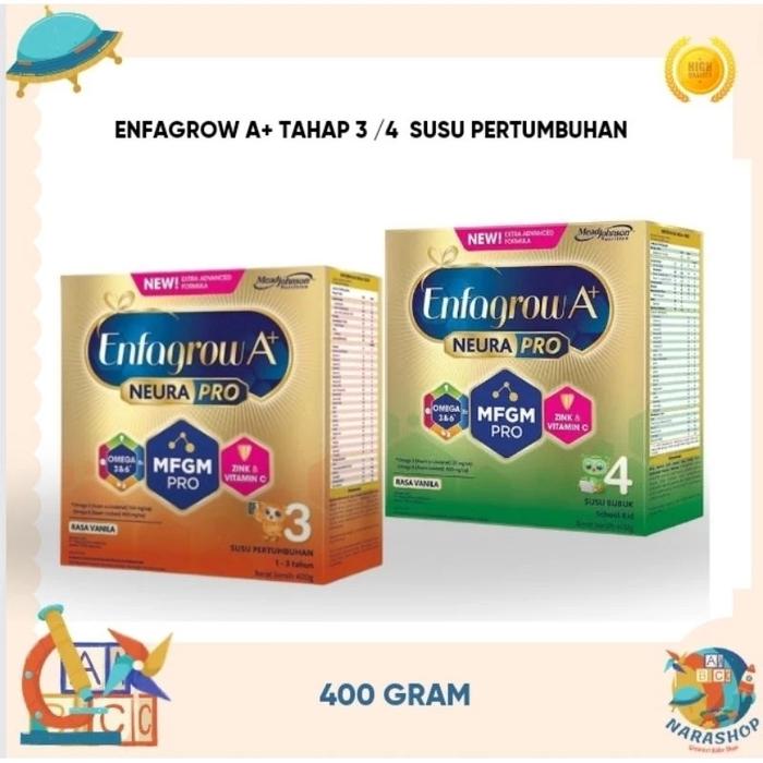 Gambar Enfagrow A+ Tahap 3/4 Susu Pertumbuhan 400 gram - Enfa 4 Vanila dari Narach Shop undefined Tokopedia
