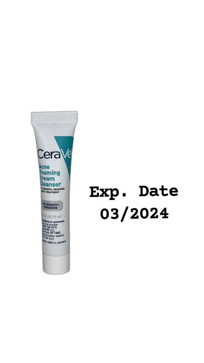 Gambar CeraVe Acne Foaming Cream Cleanser Ceramides Sabun Wajah Berjerawat - 10 ml 03/2024 dari Toko First Project Shop undefined Tokopedia
