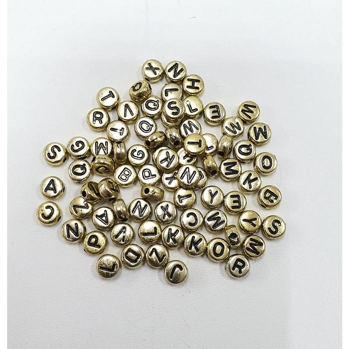 Gambar 50gram Mote BULAT Alfabet / Abjad / Huruf / Abjat - 3.bulat emas dari Toko Joy Jakarta undefined Tokopedia
