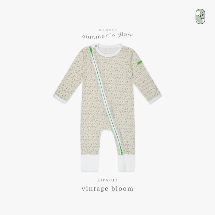 Gambar HAMAKO - Zip Suit | Pattern - Sleepsuit Bayi TENCEL - Vintage Bloom, 9-12 mo dari Hamako undefined Tokopedia