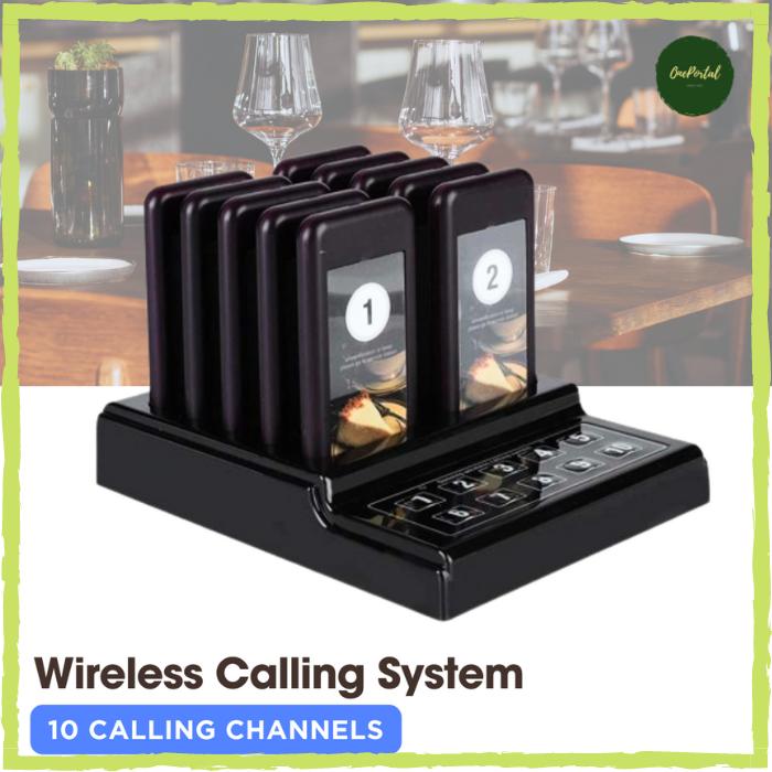 Gambar Pager Antrian Restoran Wireless Queue Calling System 10 / 20 Channel - 10 Pager dari OnePortal undefined Tokopedia