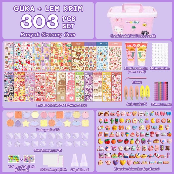 Gambar DIY Guka Set Gantungan Kunci Akrilik Keychain DIY Gooka Set Sticker - 303PCS dari toko mainan tatajoy undefined Tokopedia