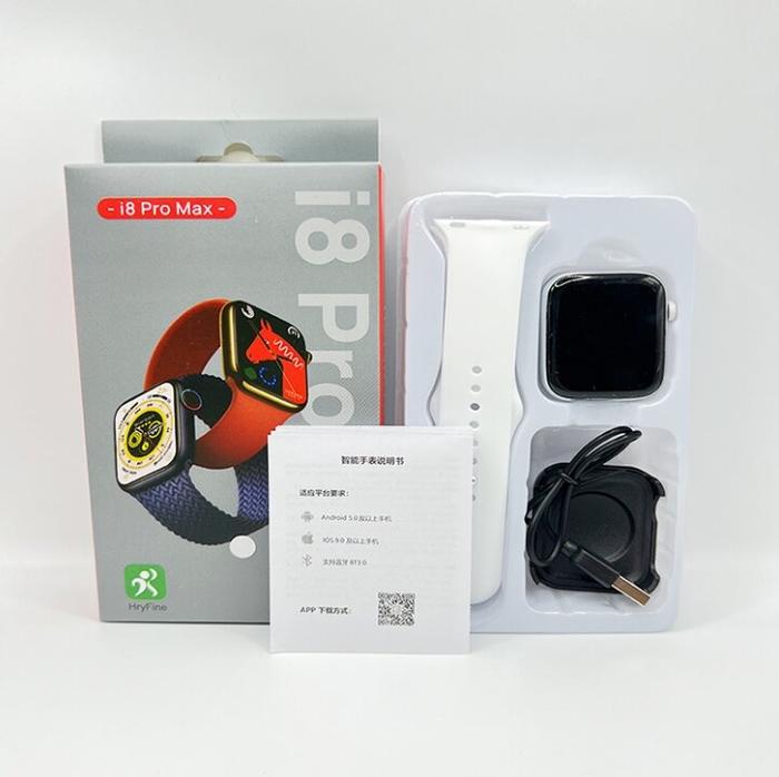 Gambar I8 Max Jam Tangan Pintar Layar Sentuh IP68 Tahan Air NFC - Putih dari Tokomakmurterusss undefined Tokopedia