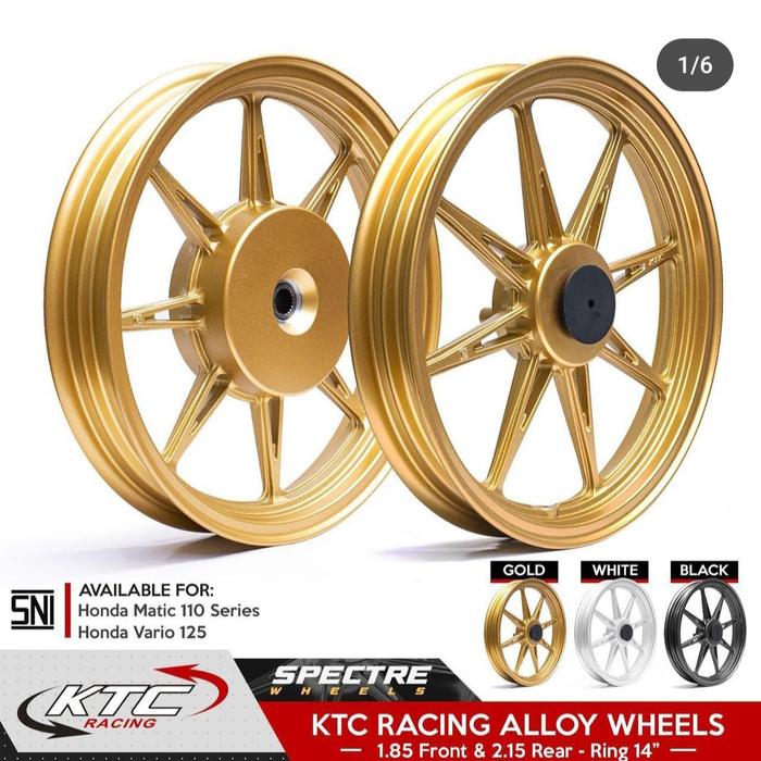 Gambar velg ktc racing spectre ring 14 vario 110/ pelak beat karbu fi scoopy - Gold dari vms speed shop undefined Tokopedia